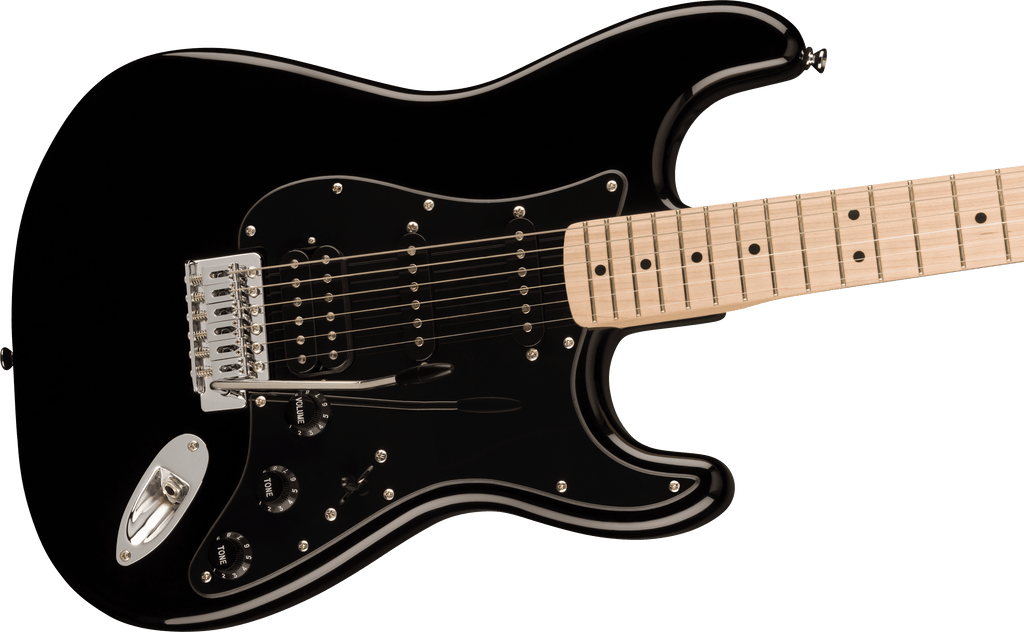 Squier Sonic Stratocaster HSS Maple Fingerboard Black Pickguard Black