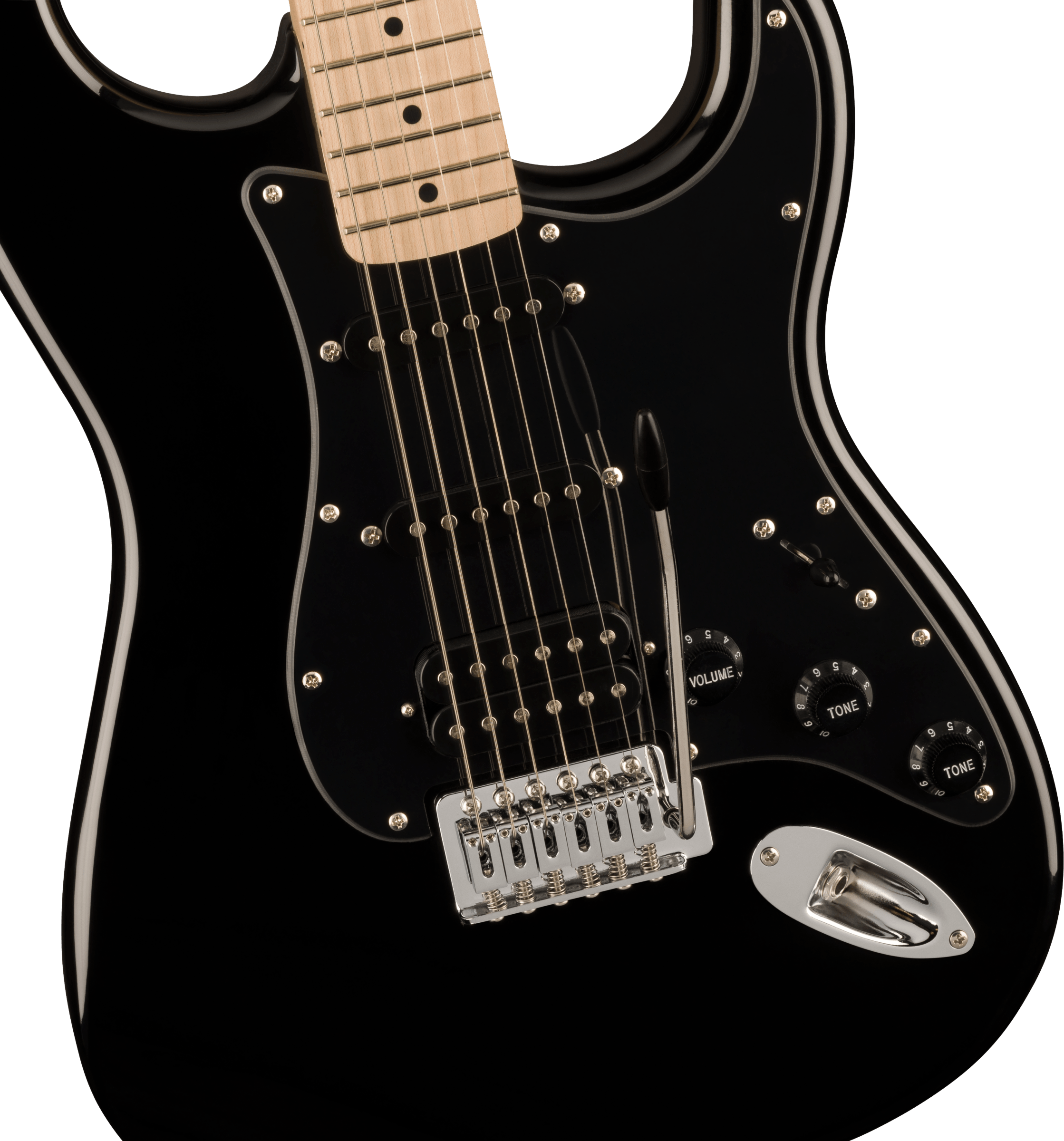 Squier Sonic Stratocaster HSS Maple Fingerboard Black Pickguard Black