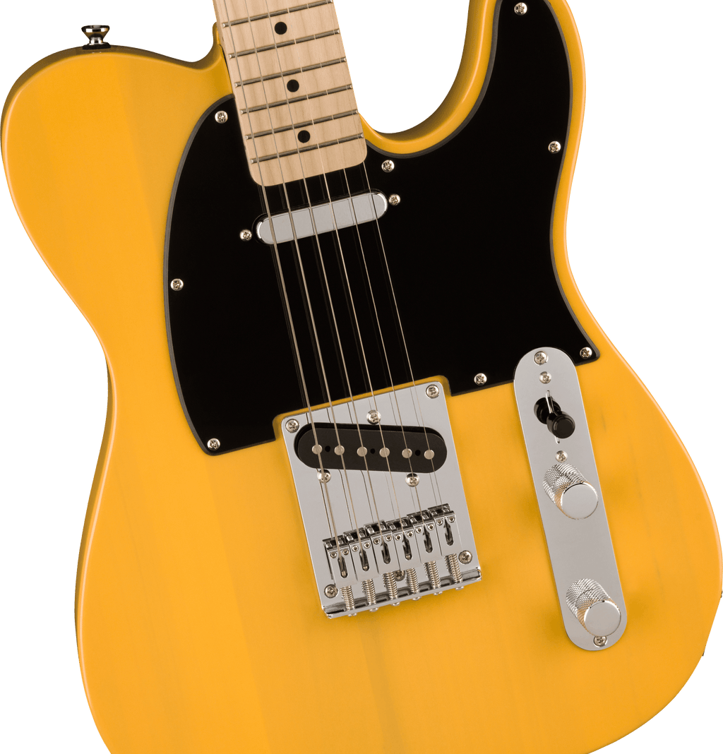 Squier Sonic Telecaster Maple Fingerboard Black Pickguard Butterscotch Blonde