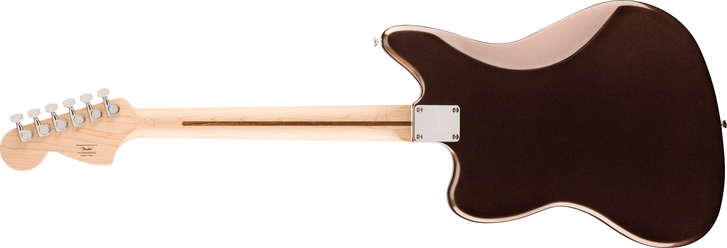 Squier Affinity Series Jaguar Maple Fingerboard White Pickguard Mystic Metallic Brown