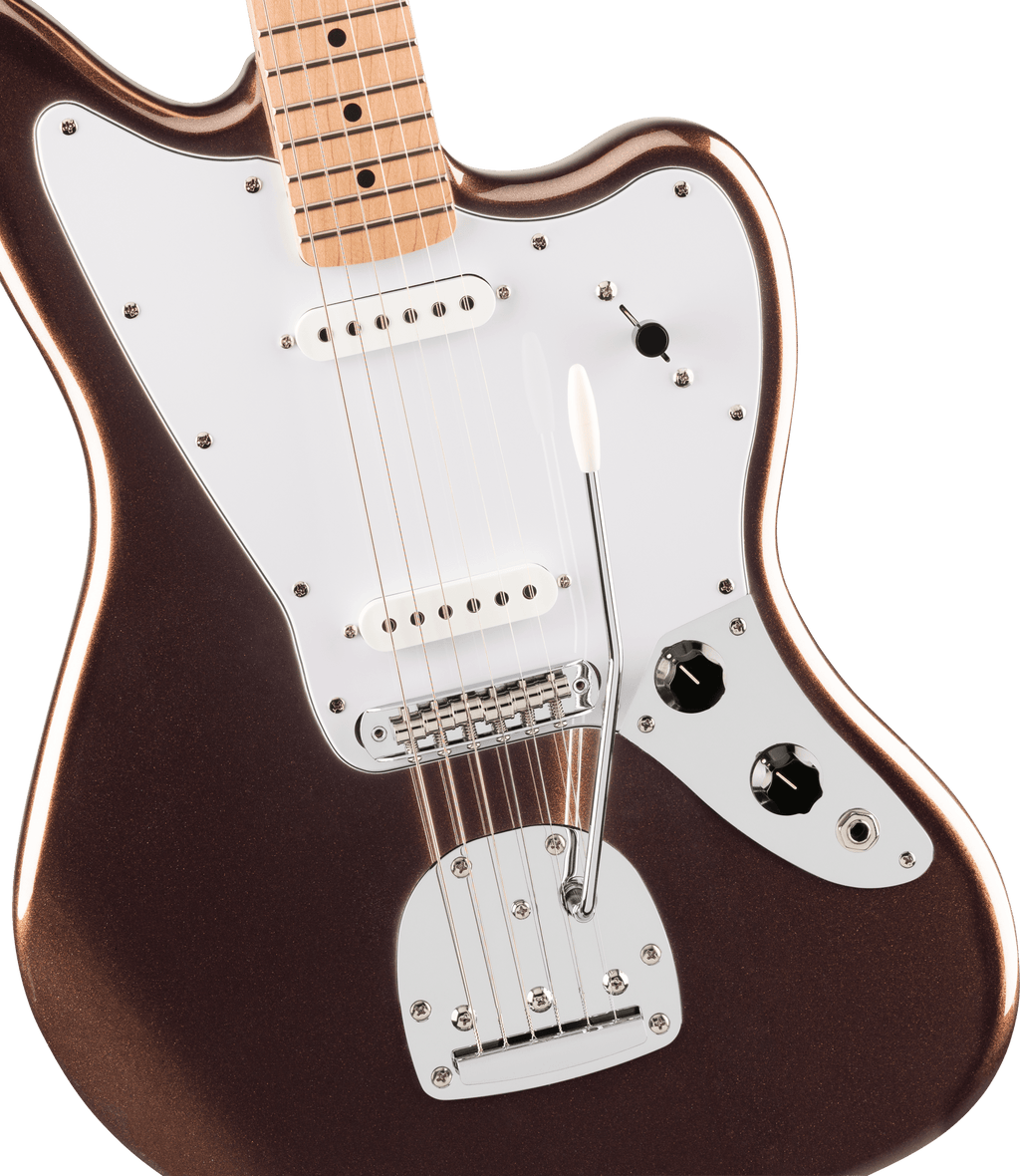 Squier Affinity Series Jaguar Maple Fingerboard White Pickguard Mystic Metallic Brown
