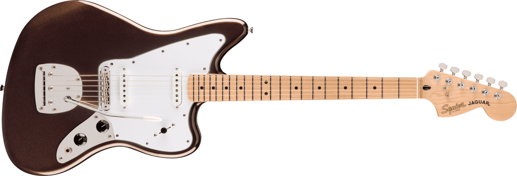 Squier Affinity Series Jaguar Maple Fingerboard White Pickguard Mystic Metallic Brown