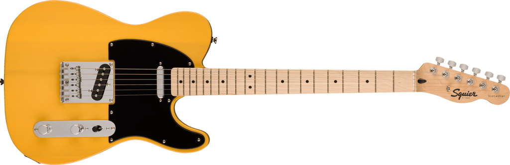 Squier Sonic Telecaster Maple Fingerboard Black Pickguard Butterscotch Blonde