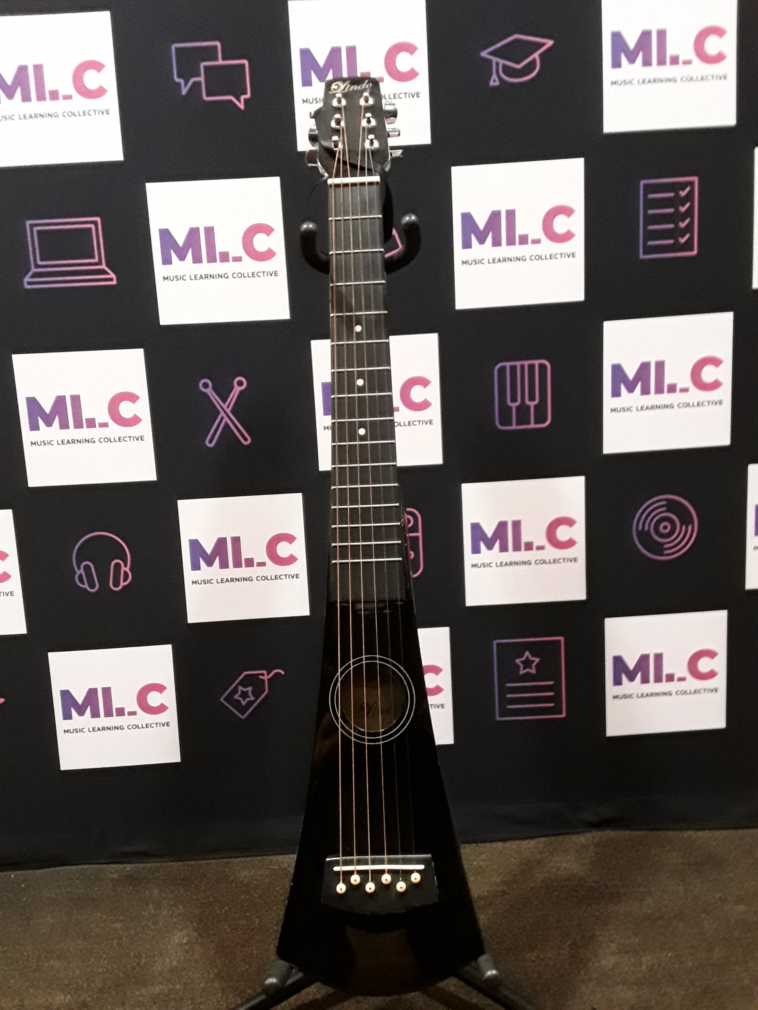 Lindo Vintage Backpackers Compact Travel 6-String Acoustic Guitar Lap Steel Pre Owned