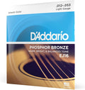 D'Addario EJ16 Phosphor Bronze 12-53 Light Acoustic Guitar Strings