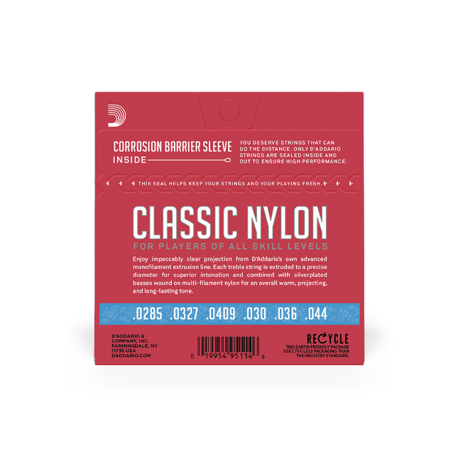 D'Addario EJ27H Student Classic Nylon Guitar Strings Hard Tension