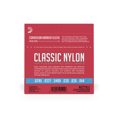 D'Addario EJ27H Student Classic Nylon Guitar Strings Hard Tension