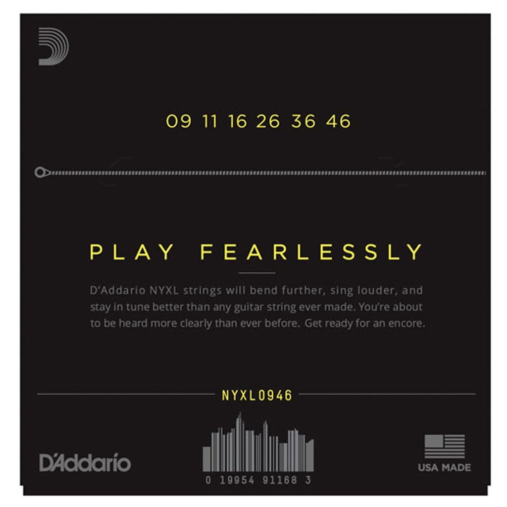 D'Addario NYXL Nickel Wound Electric Guitar Strings 09-46 Super Light Top/Regular Bottom