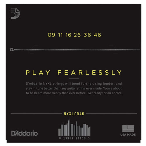 D'Addario NYXL Nickel Wound Electric Guitar Strings 09-46 Super Light Top/Regular Bottom