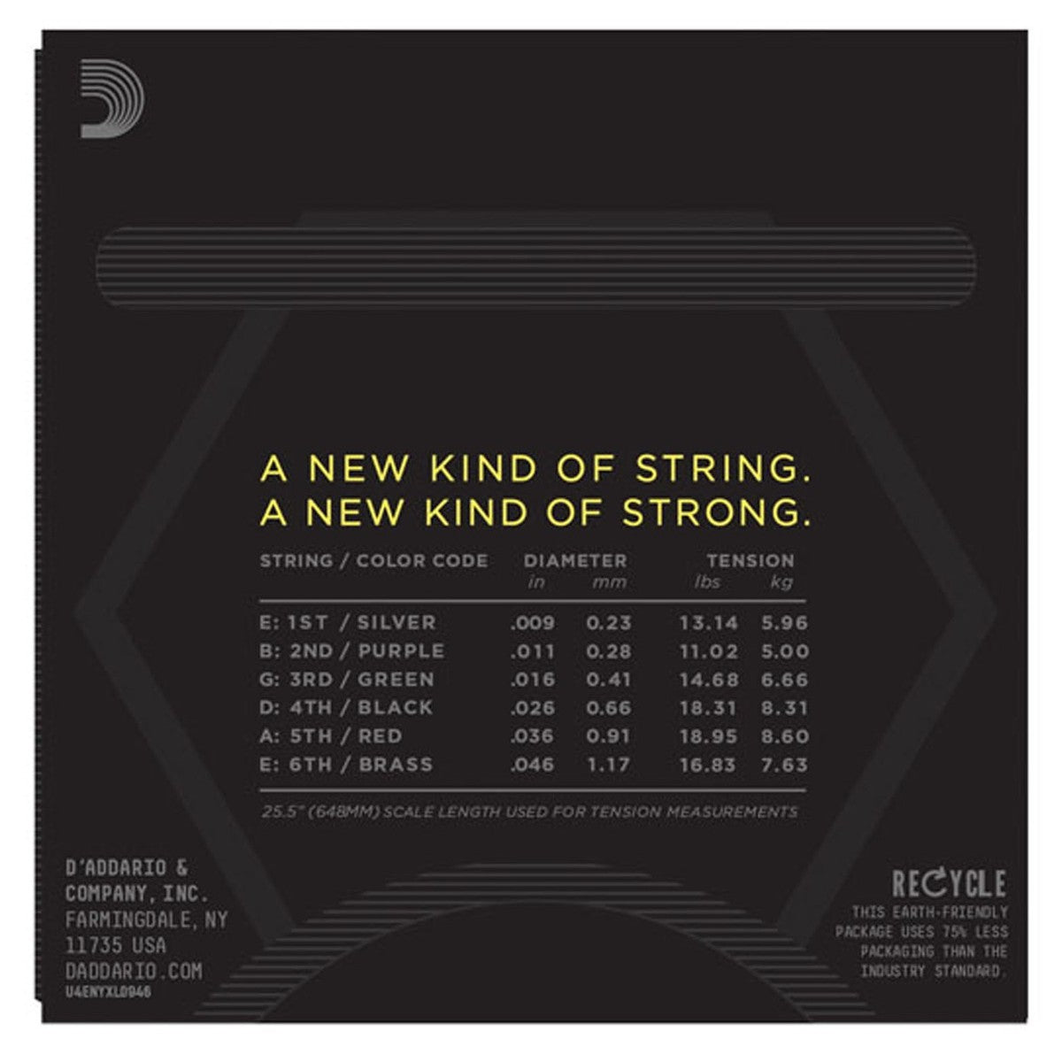 D'Addario NYXL Nickel Wound Electric Guitar Strings 09-46 Super Light Top/Regular Bottom