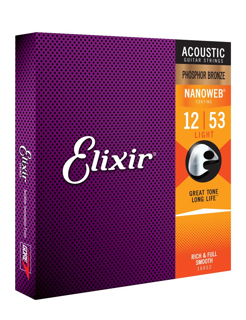 Elixir E16052 Nano PB Acoustic 12-53 Light Set