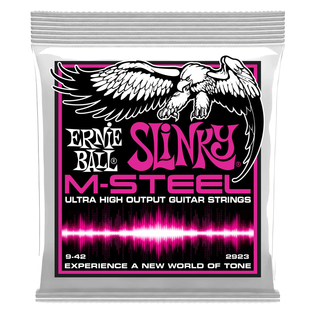 Ernie Ball M-Steel Super Slinky Electric Guitar Strings 9-42