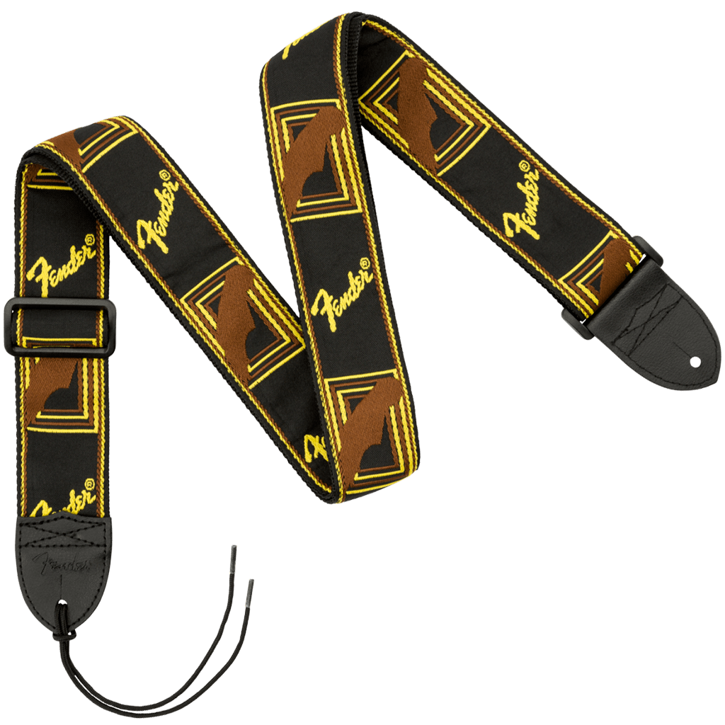 Fender 2" Mono Strap - Black, Yellow, Brown