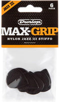 Jim Dunlop Max-Grip Nylon Jazz III Stiffo 6 Pack
