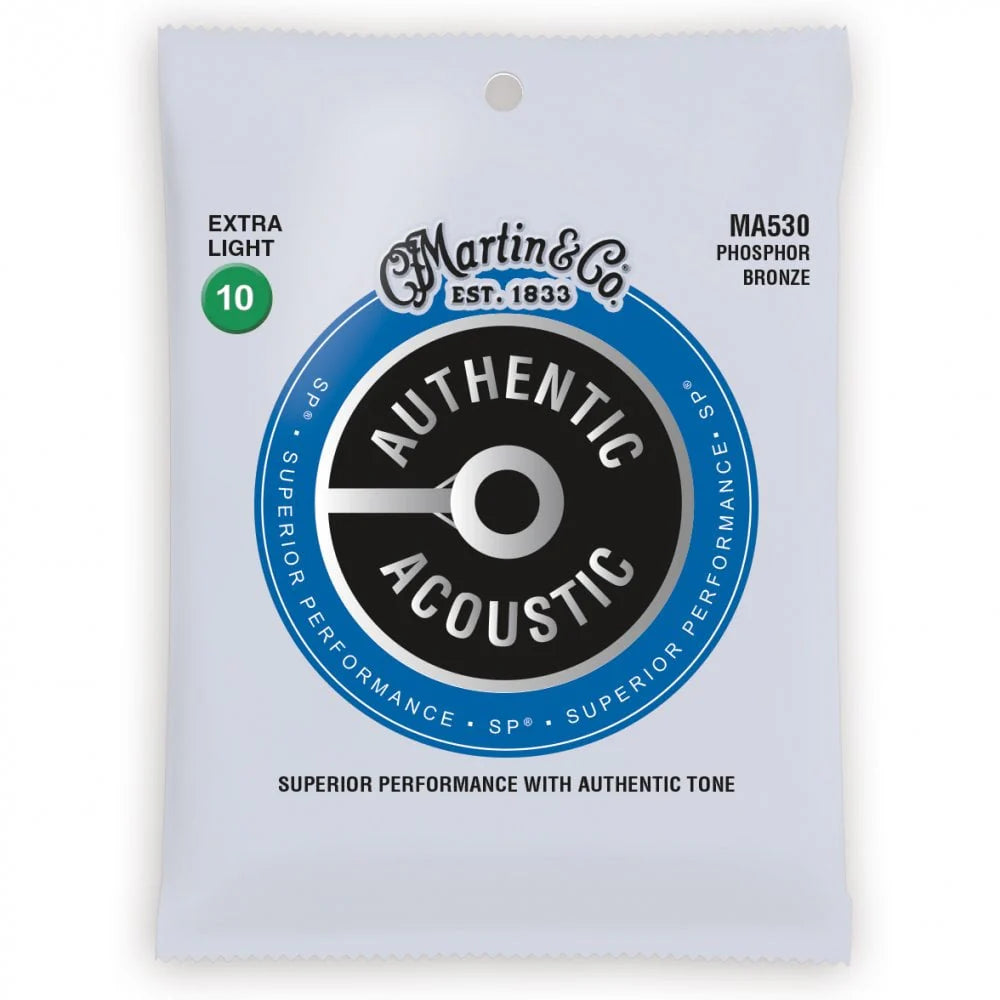 Martin Phosphor Bronze MA530 Acoustic Guitar Strings 10-47 Light
