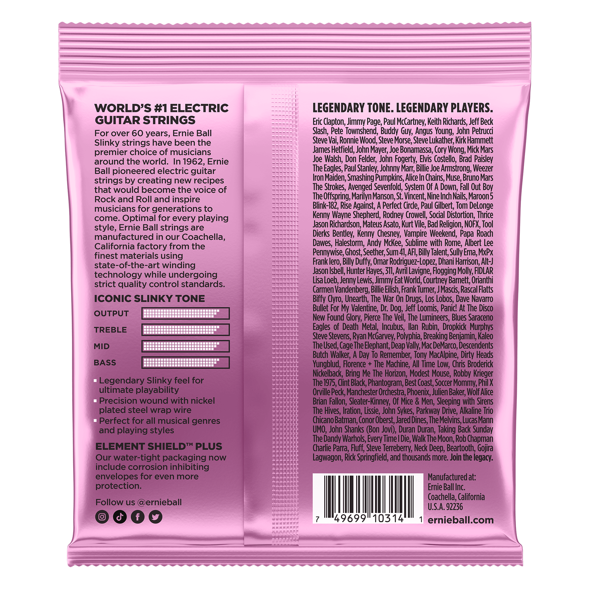 Ernie Ball Mega Slinky Electric Guitar Strings 10.5-48