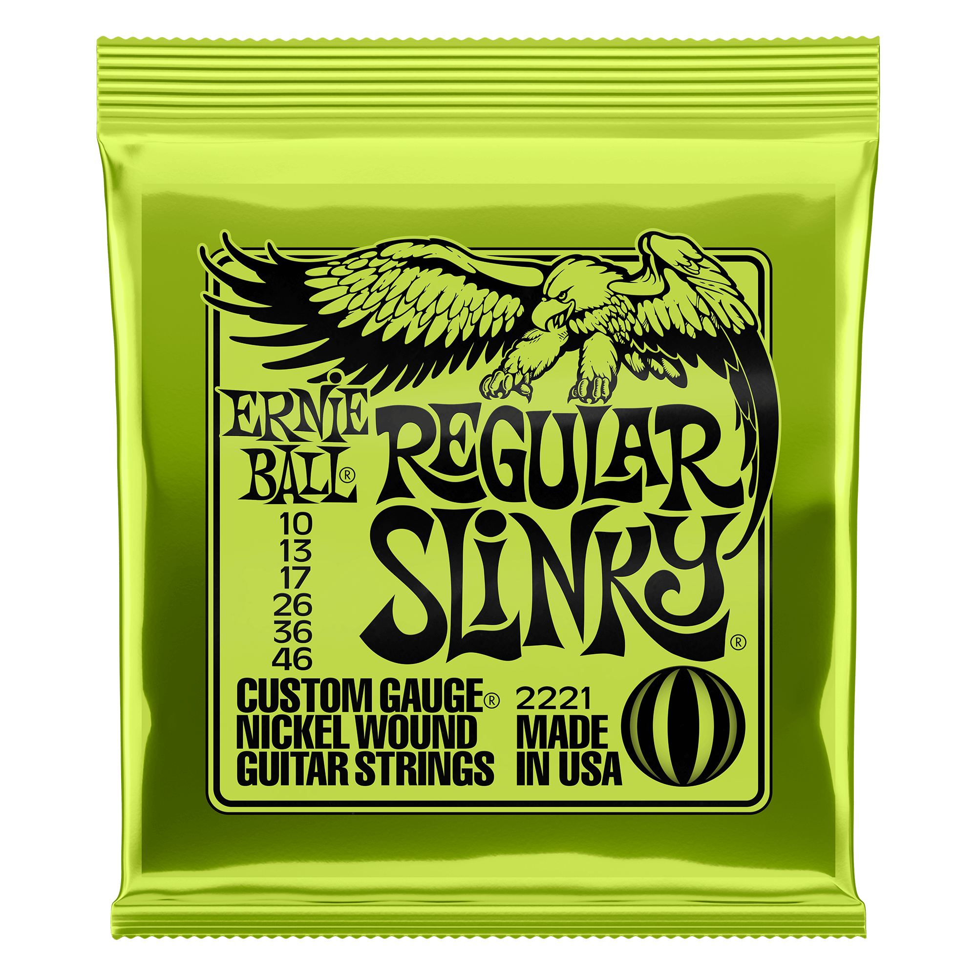 Ernie Ball Regular Slinky Electric Guitar Strings 10-46