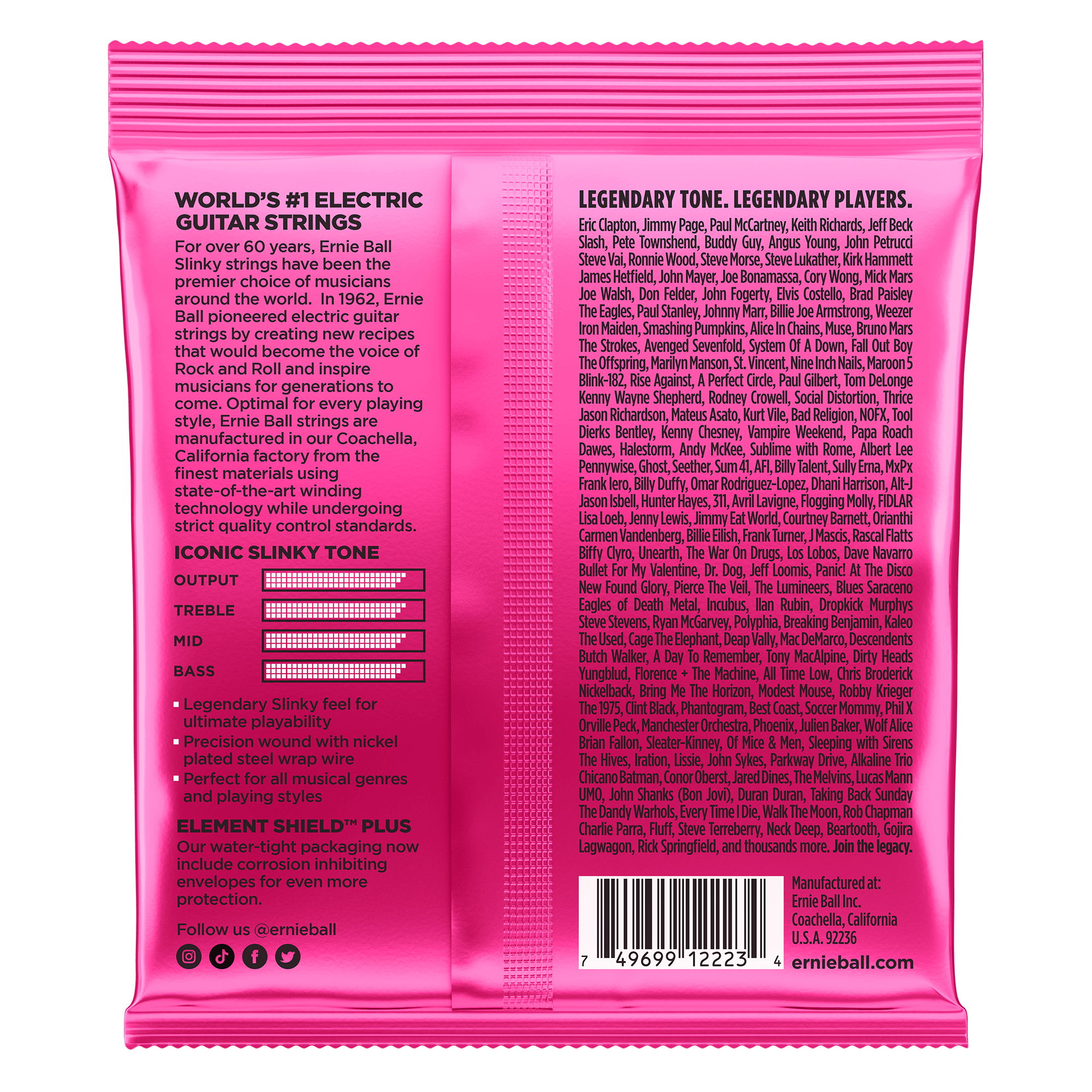 Ernie Ball Super Slinky Electric Guitar Strings 9-42