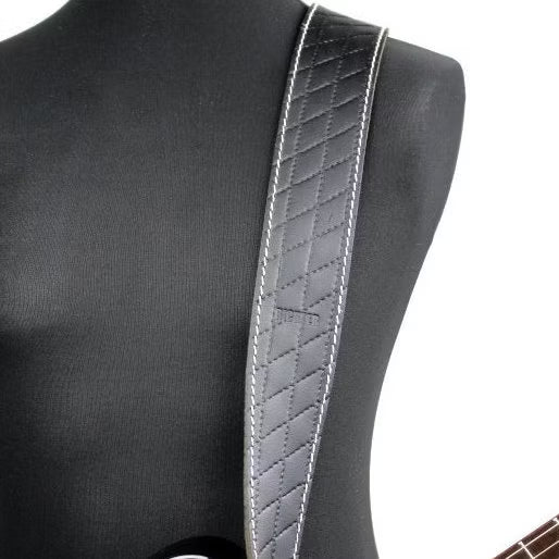 Raw II Contour Sew Black Guitar Strap