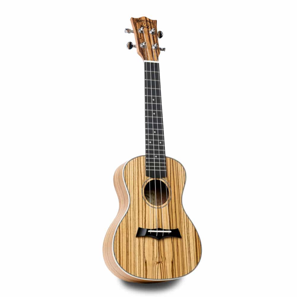 Snail UKC-480E Zebrawood Concert Ukulele Ebony Fingerboard Bridge & Gigbag