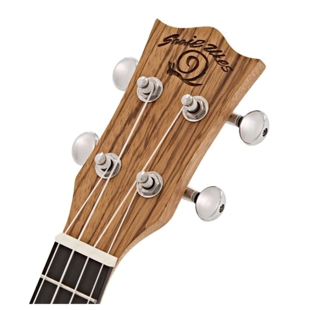Snail Ukulele UKS-215 Zebrawood Soprano Ukulele With Gigbag