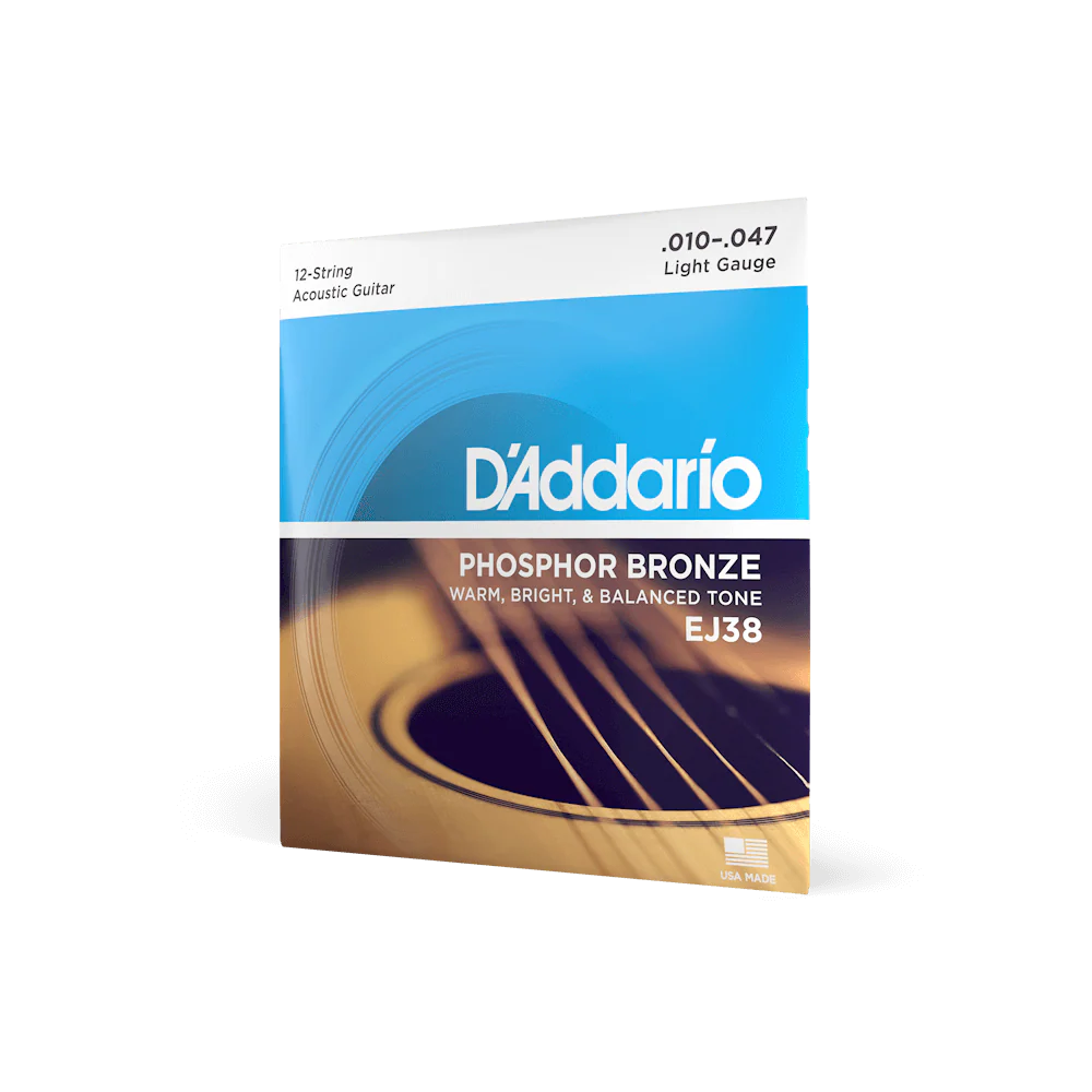 D'Addario EJ38 12-String Phosphor Bronze, Light, 10-47