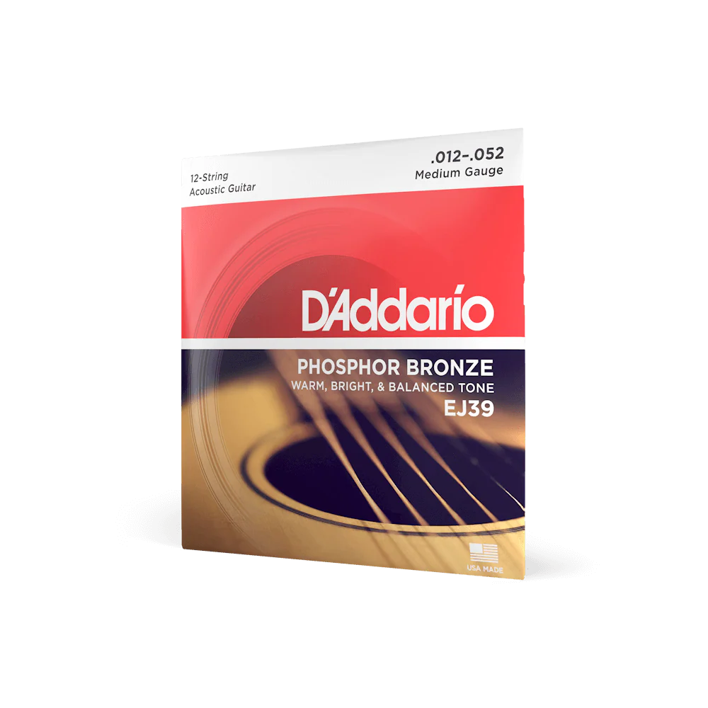 D'addario EJ39 12-String Phospher bronze, Medium, 12-52
