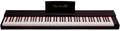 Digital piano with a black finish and Montford branding.